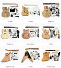 Nine electric guitar body shapes from our DIY kits