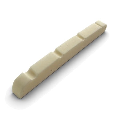 Pre-slotted bone nut for electric guitar or bass