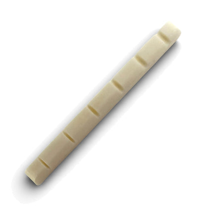 Pre-slotted bone nut for electric guitar or bass