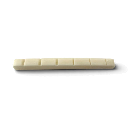 Pre-slotted bone nut for electric guitar or bass