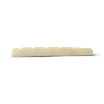 Pre-slotted bone nut for electric guitar or bass