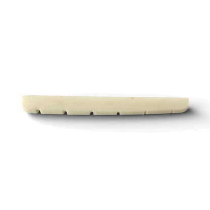 Pre-slotted bone nut for electric guitar or bass