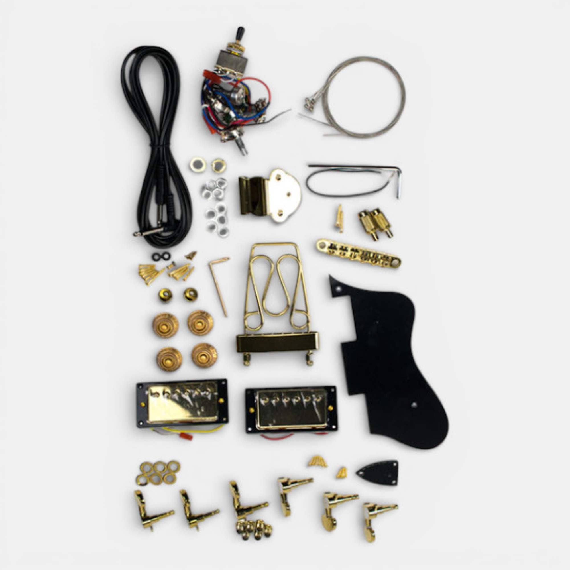 Left-Handed ES Semi-Hollow DIY Kit - Mahogany, Gold