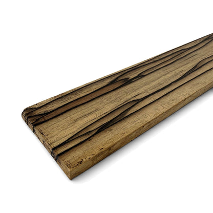 Fretboard blank in pale moon ebony for guitar or bass, unslotted