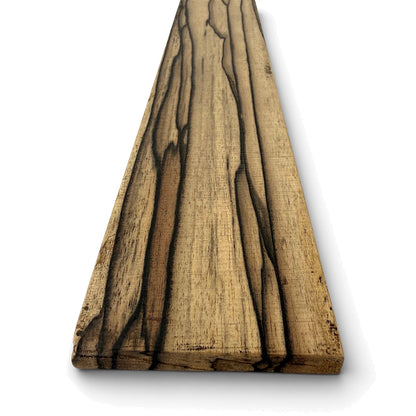Fretboard blank in pale moon ebony for guitar or bass, unslotted