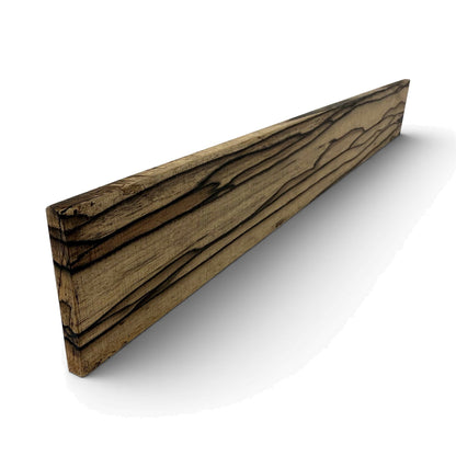 Fretboard blank in pale moon ebony for guitar or bass, unslotted