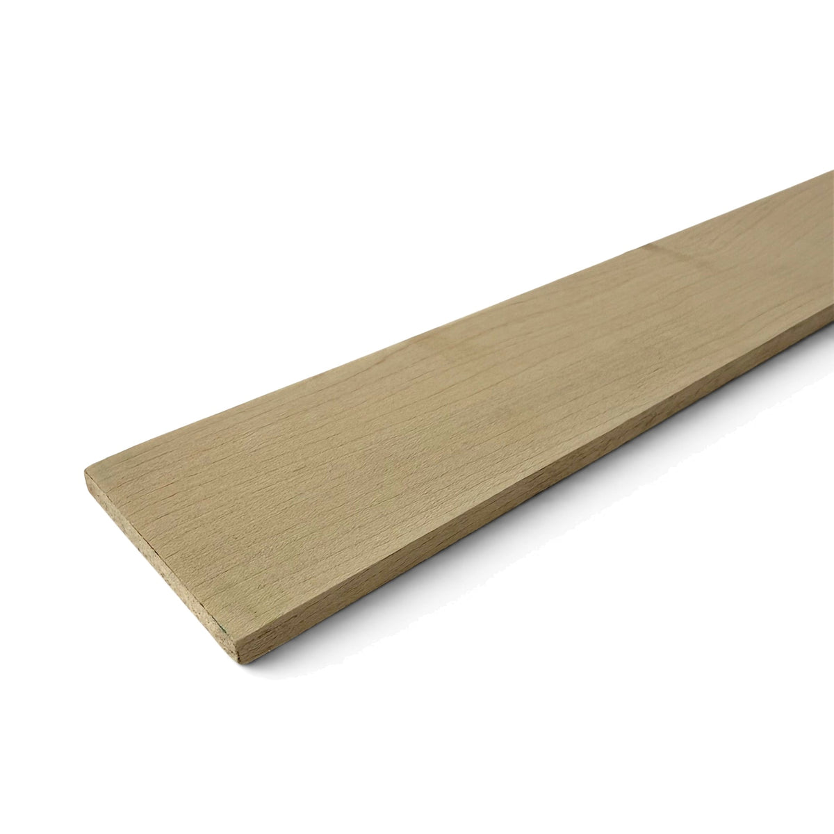 Fretboard blank in maple for guitar or bass, unslotted