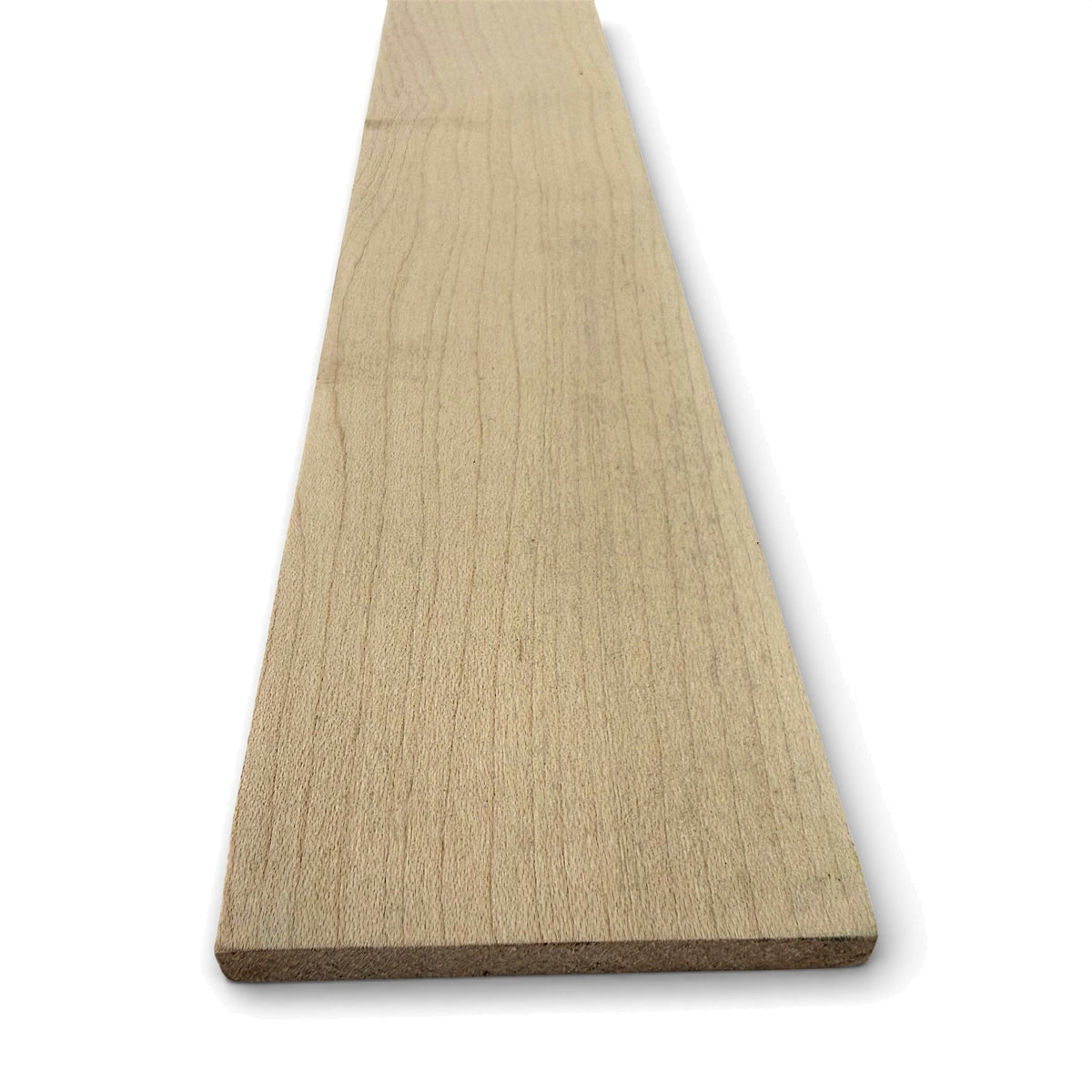 Fretboard blank in maple for guitar or bass, unslotted