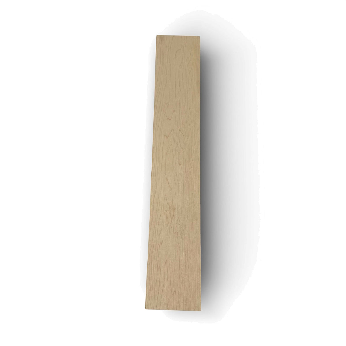 Fretboard blank in maple for guitar or bass, unslotted
