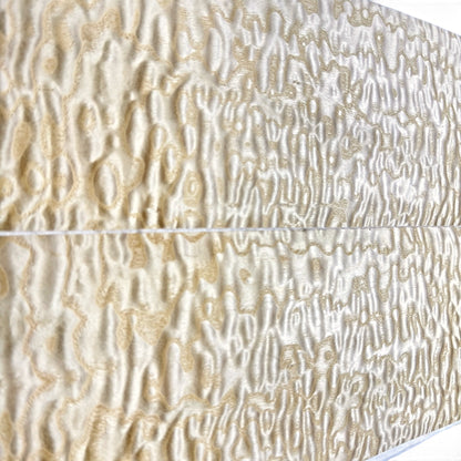 Quilted Maple veneer, fleece-backed, book-matched pair for a guitar top
