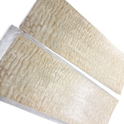 Quilted Maple veneer, fleece-backed, book-matched pair for a guitar top