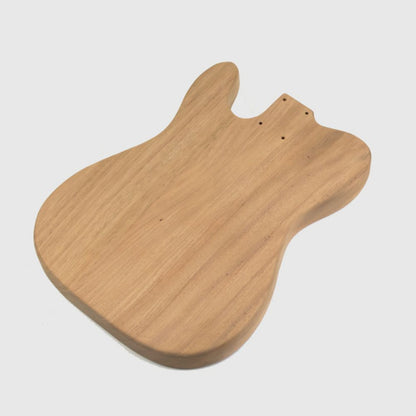 TL mahogany body curved back view showing contoured thickness and unfinished surface