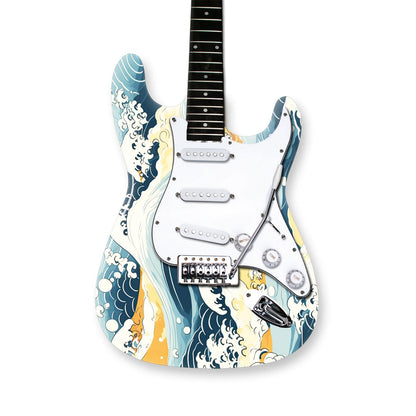Your image as a skin on a Strat body, to scale