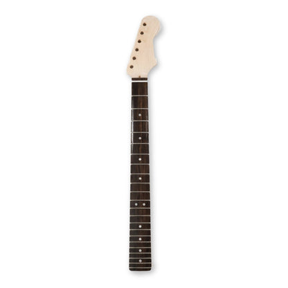 Manico chitarra personalizzato con paletta stile ST in vernice trasparente, fronte