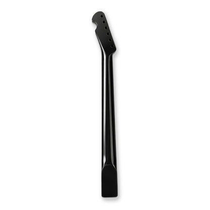 Manico chitarra personalizzato con paletta stile TL in vernice nera, retro