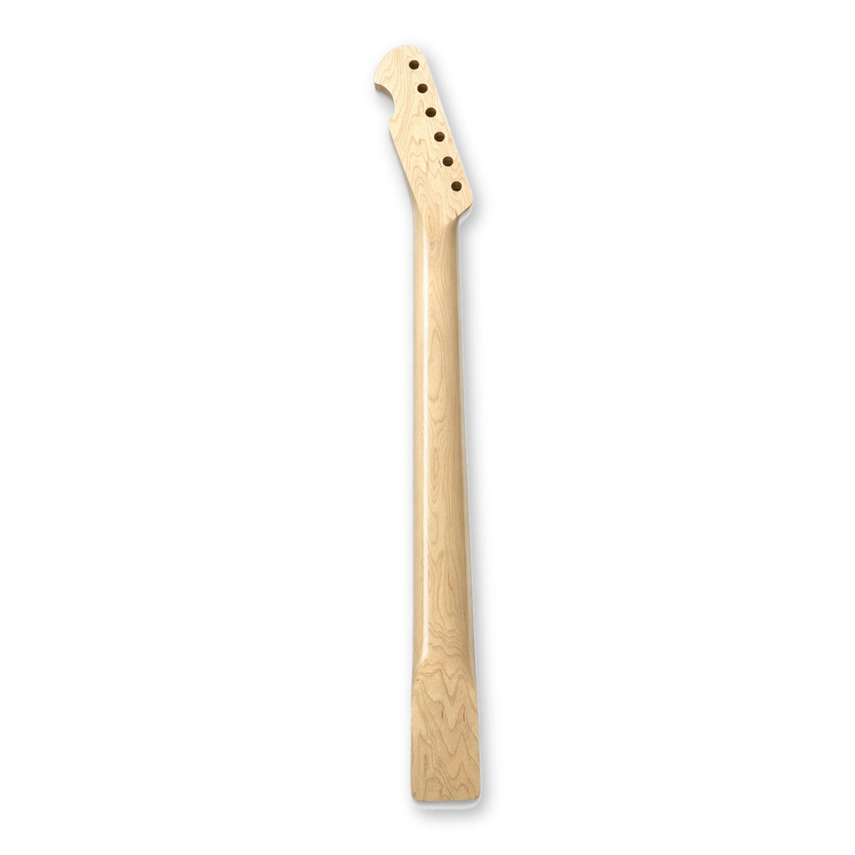 Manico chitarra personalizzato con paletta stile TL in vernice trasparente, retro