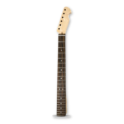 Manico chitarra personalizzato con paletta stile TL in vernice trasparente, fronte
