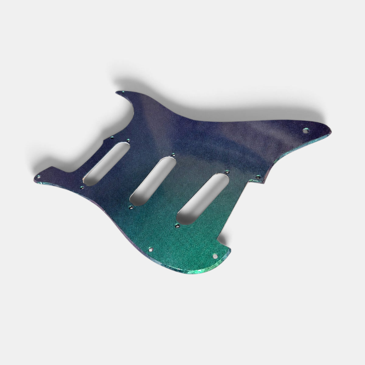 Custom Strat Pickguard mit bedruckter Motivfolie, Seitenansicht
