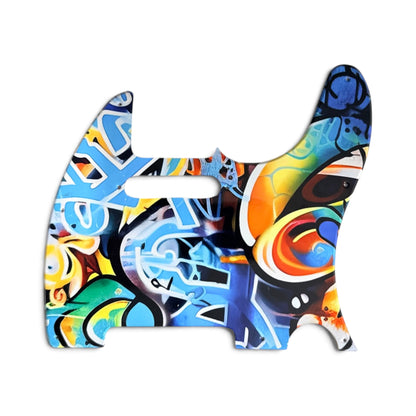 Custom Tele Pickguard mit Graffiti-Motiv, Vorderansicht