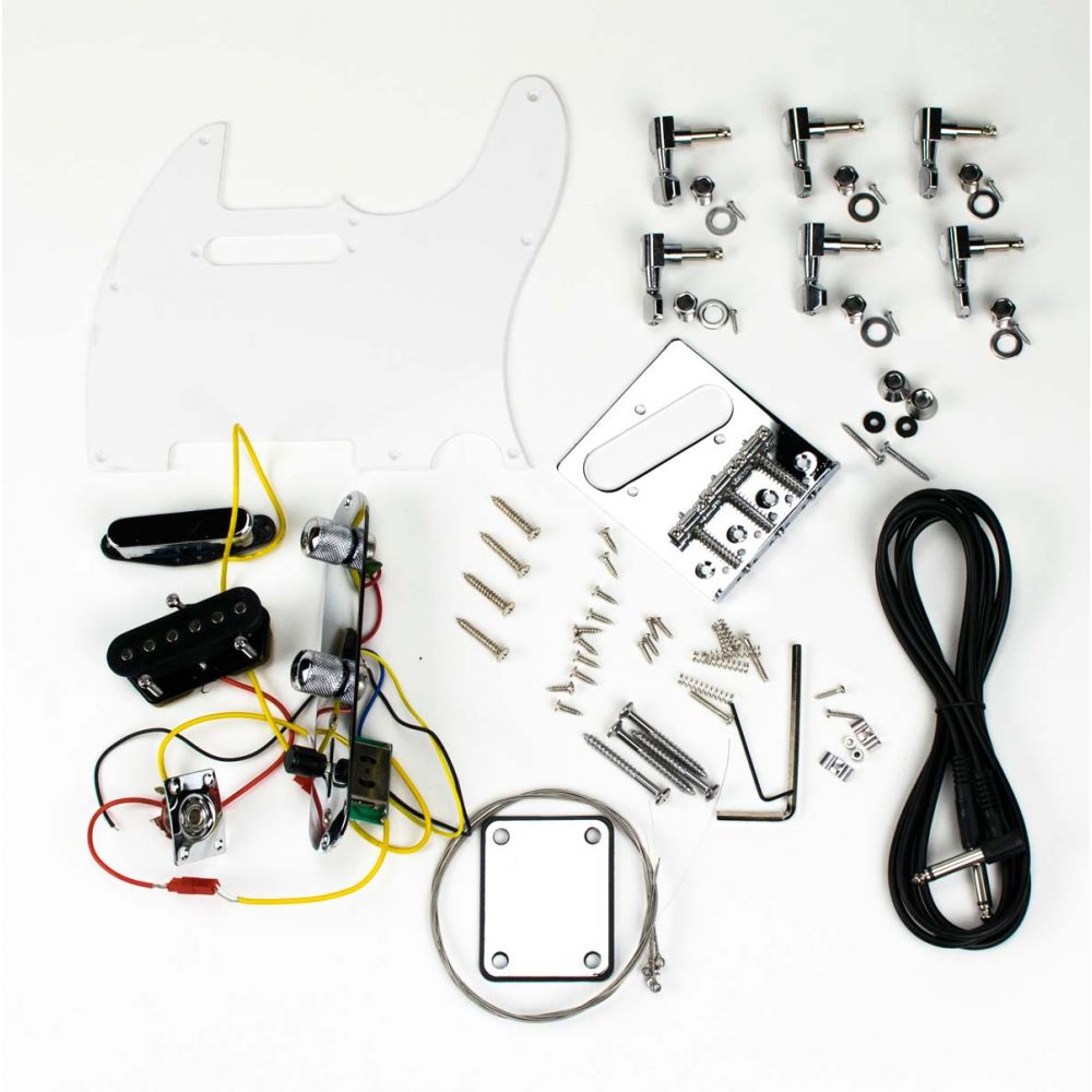 Telecaster Parts Set in Chrome - Tele Electronics & Kit