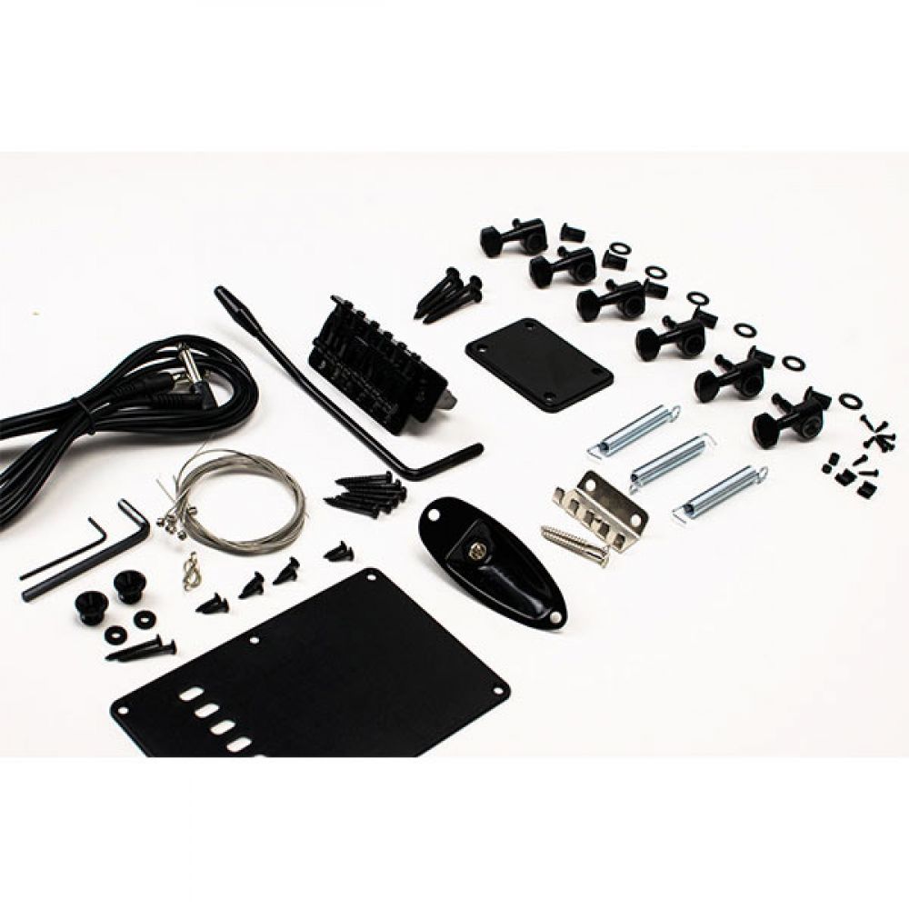 Left Handed Guitar Parts - Strat Black Hardware Set