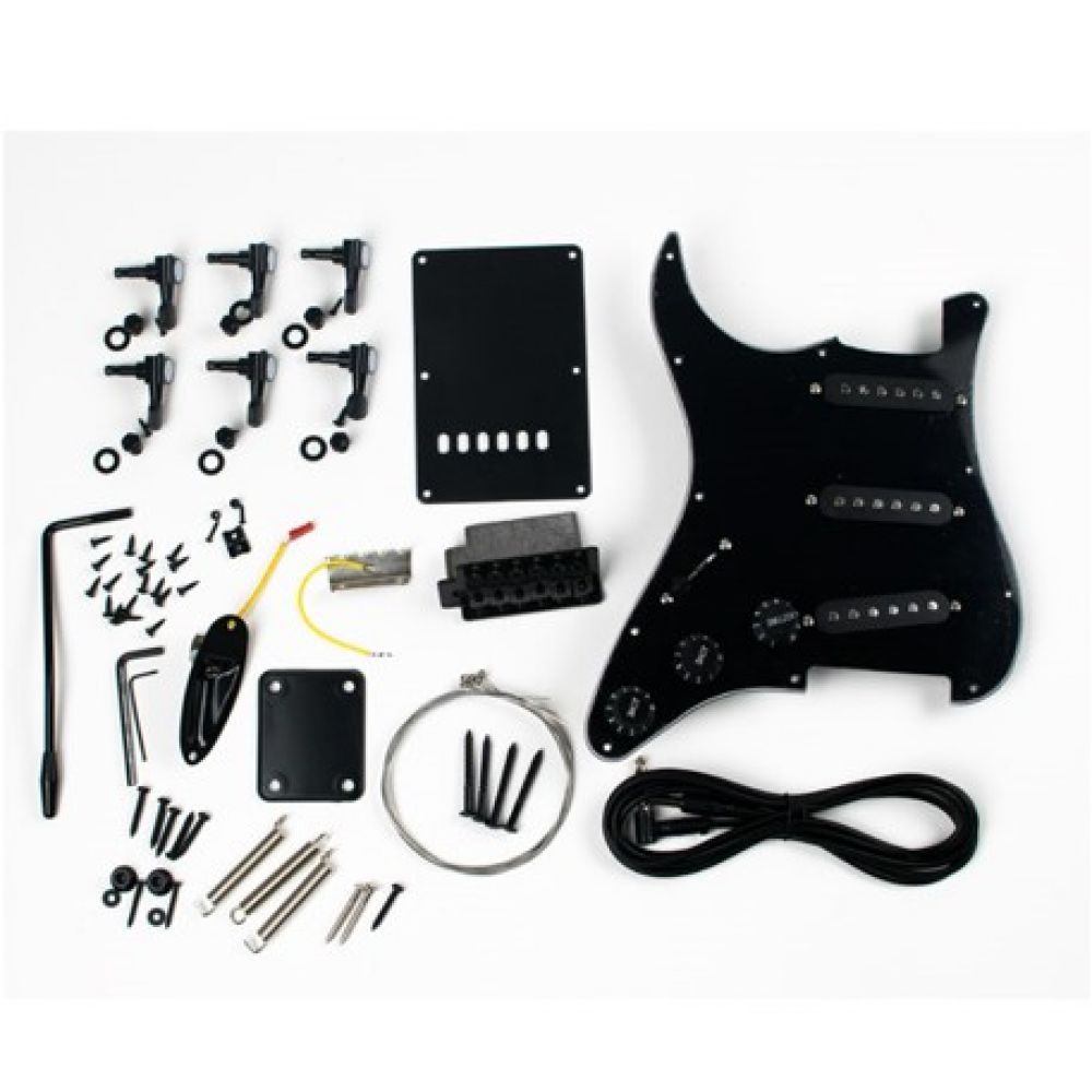 Left Handed Guitar Parts - Strat Black Hardware Set
