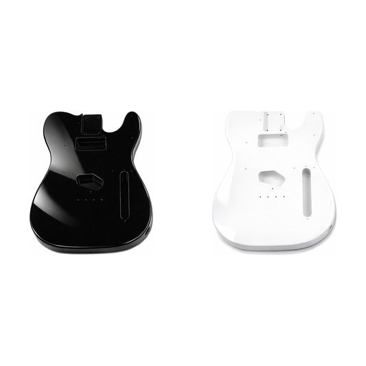 Painted guitar body in mahogany, TL-style, in black gloss and white gloss