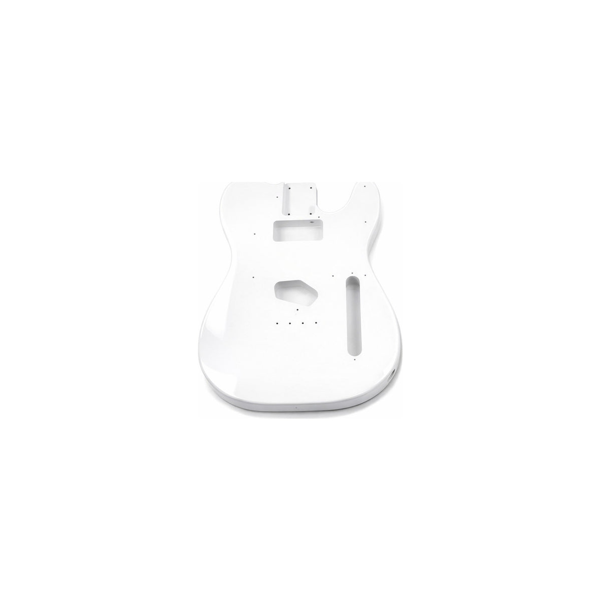 TL-style mahogany body painted white gloss, front with routed cavities