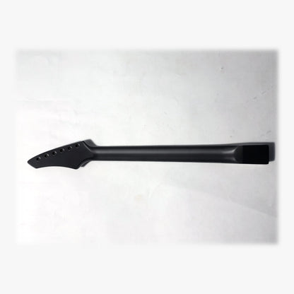 Back of the sword headstock guitar neck in black satin paint