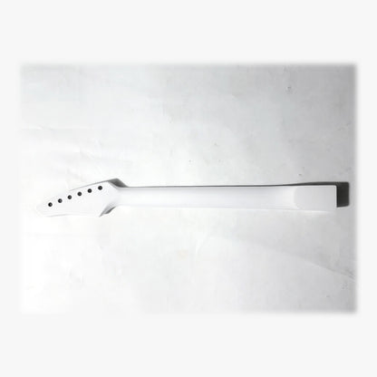 Back of the sword headstock guitar neck in white matt paint