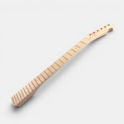 Tele maple neck with 22-fret maple fingerboard displayed in full frontal view showing frets and headstock