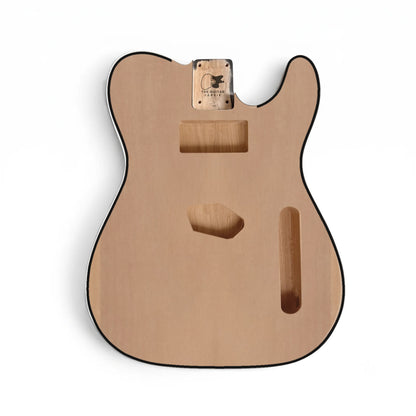 TL-style guitar body, no veneer, mahogany, black binding