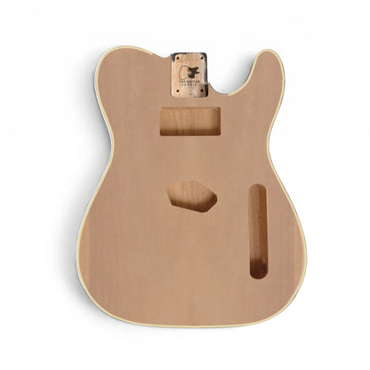 TL-style guitar body, no veneer, mahogany, cream binding