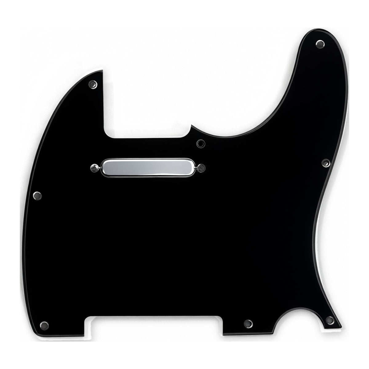 Pickguard type T précâblé noir uni avec des vis noires