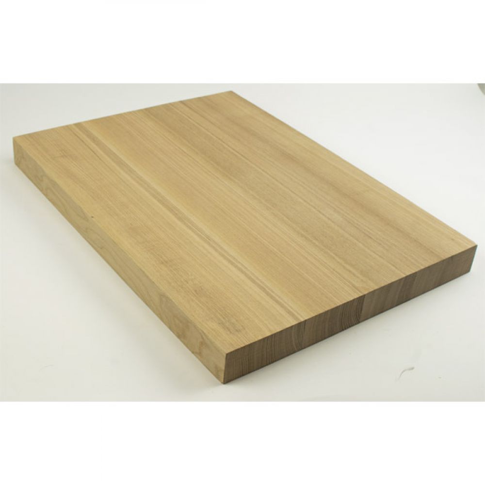 Ash wood block top-down flat surface view displaying grain pattern and full rectangular shape