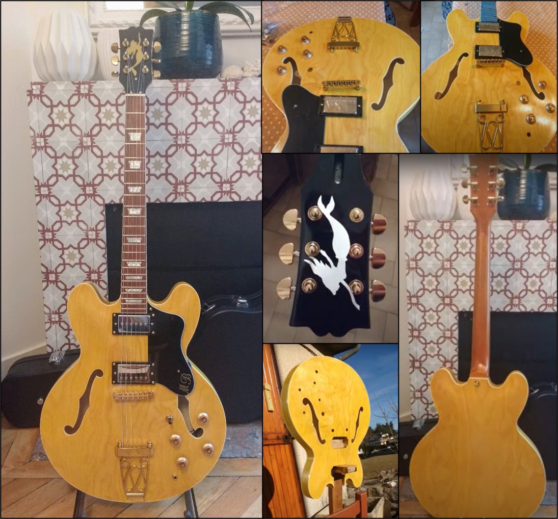 BODY AND NECK FINISH – Mahogany, guitar kit ES335