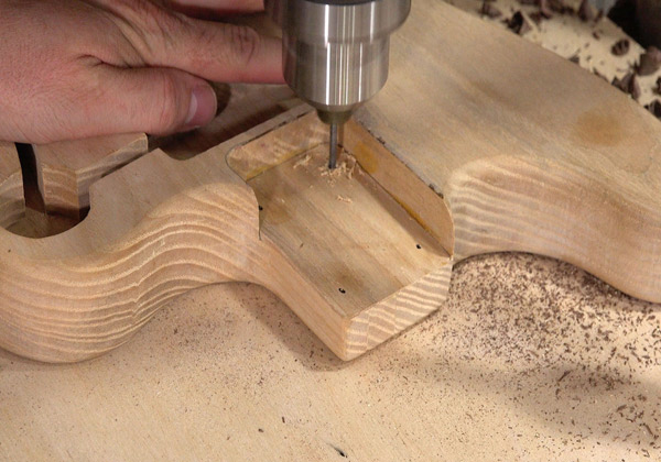 Building a guitar - Pre-drilling and Screwing
