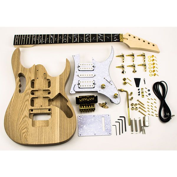 White MJ DIY Guitar Kit | Build Your Own Electric Guitar