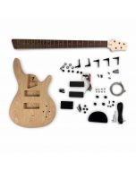 DiY guitar bass SR5 with ashwood solid body, maple neck with ebony fretboard, and bass parts in black to build your own guitar