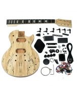 Kit chitarra - L - Taglio singolo nero, top in acero spalted / ebano