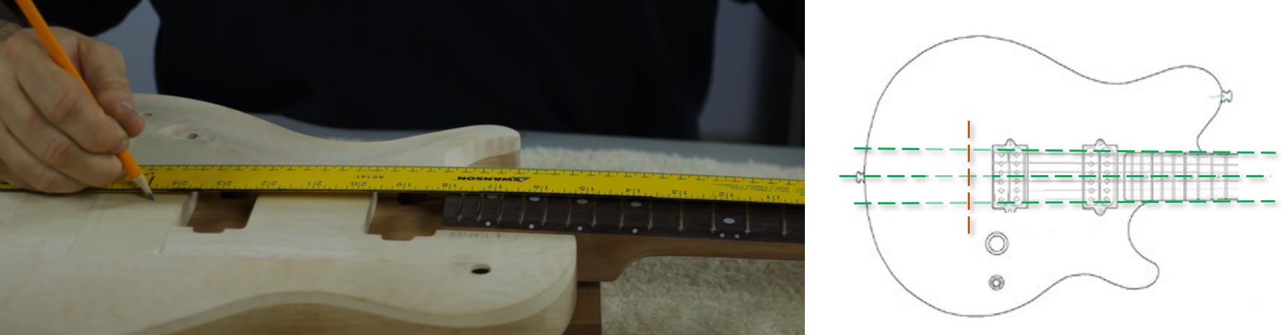 position guitar bridge based on scale length