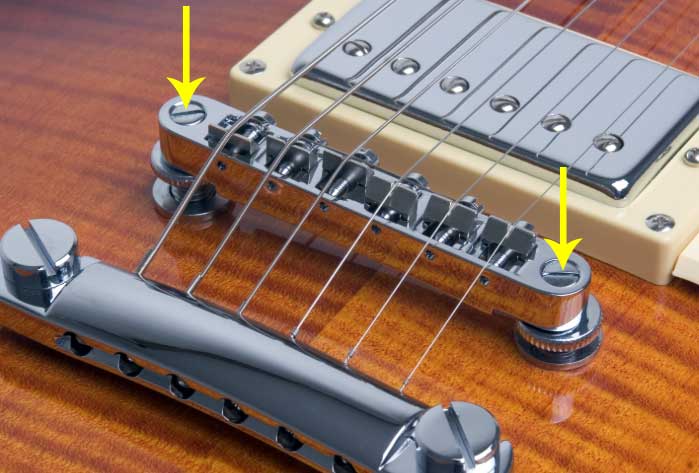 Adjusting tune-o-matic bridge height