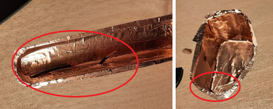 Cablaggio del nastro di rame della cavità della chitarra