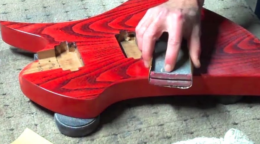 guitar body sanding