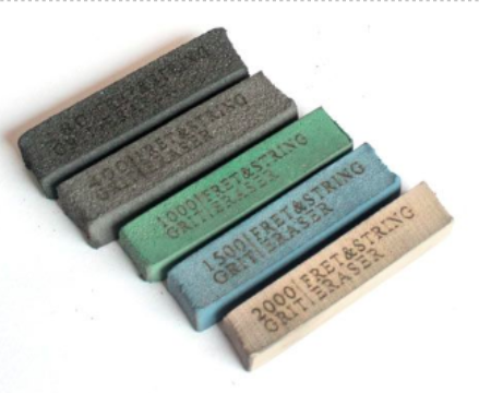 Fret marks eraser for guitar fretboard