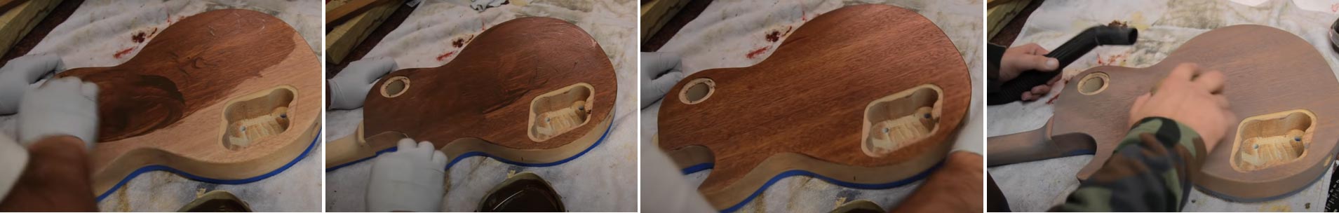 Grain fill guitar wood