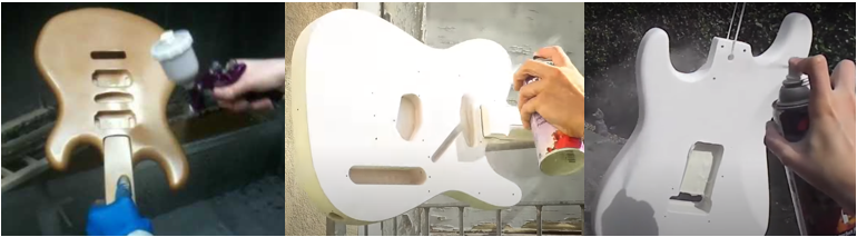 painting a guitar body
