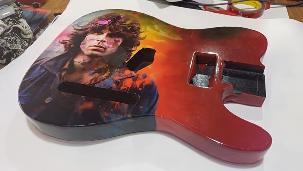 Peau de guitare sur Telecaster