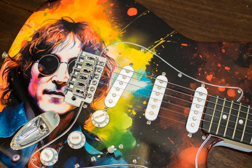 Vinyle pour guitare sur Stratocaster