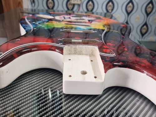 Peau de guitare sur Stratocaster